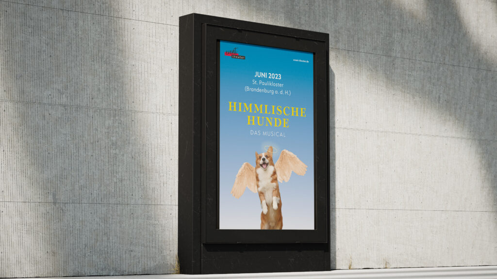 Himmlische hunde mockup street